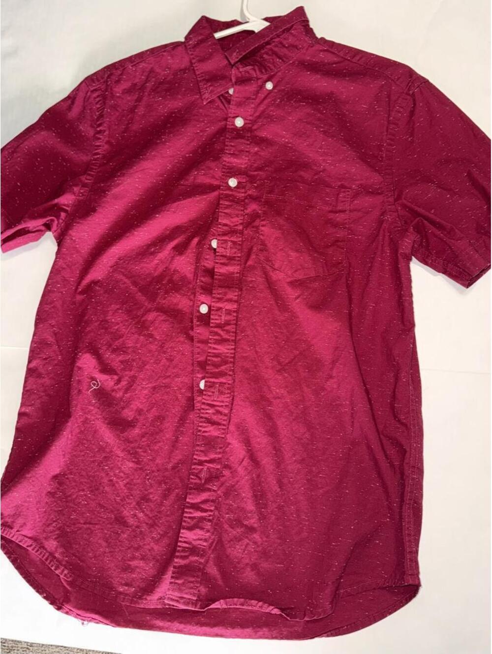 Burgundy Wine Button Up Shirt Fall Thanksgiving Dinner Dark Academia Preppy
